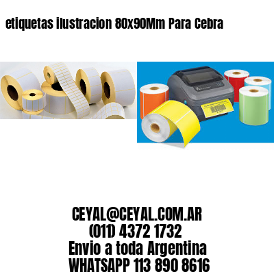 etiquetas ilustracion 80x90Mm Para Cebra