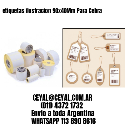 etiquetas ilustracion 90x40Mm Para Cebra