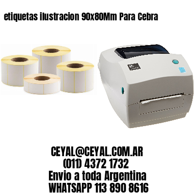 etiquetas ilustracion 90x80Mm Para Cebra