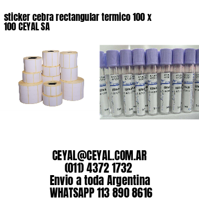 sticker cebra rectangular termico 100 x 100 CEYAL SA