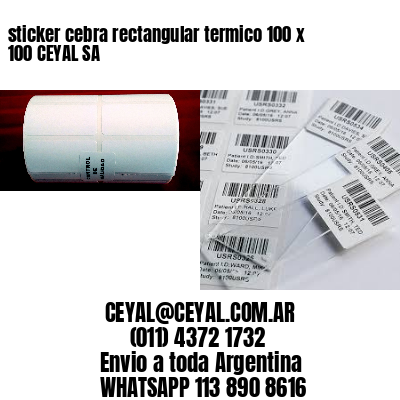 sticker cebra rectangular termico 100 x 100 CEYAL SA