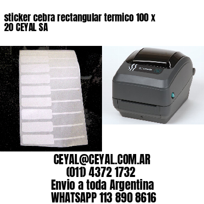 sticker cebra rectangular termico 100 x 20 CEYAL SA