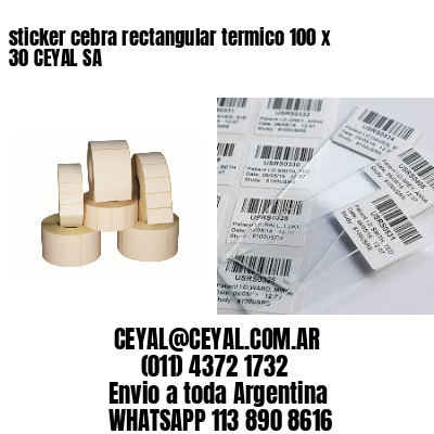 sticker cebra rectangular termico 100 x 30 CEYAL SA