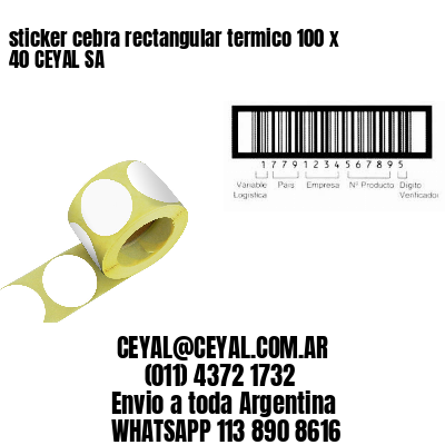 sticker cebra rectangular termico 100 x 40 CEYAL SA
