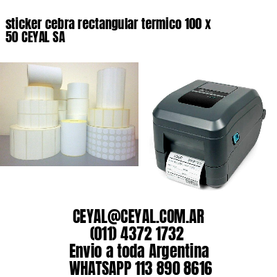 sticker cebra rectangular termico 100 x 50 CEYAL SA