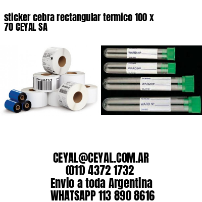 sticker cebra rectangular termico 100 x 70 CEYAL SA
