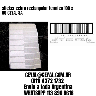 sticker cebra rectangular termico 100 x 80 CEYAL SA