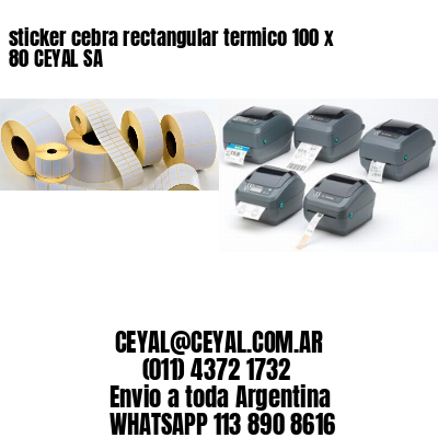 sticker cebra rectangular termico 100 x 80 CEYAL SA