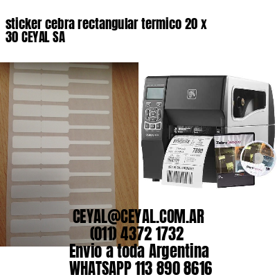 sticker cebra rectangular termico 20 x 30 CEYAL SA