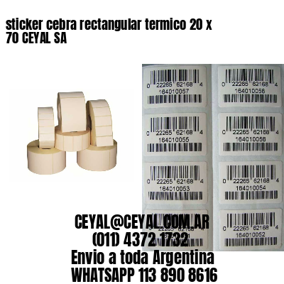 sticker cebra rectangular termico 20 x 70 CEYAL SA