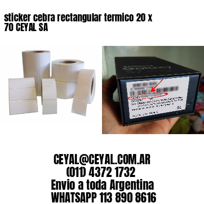 sticker cebra rectangular termico 20 x 70 CEYAL SA