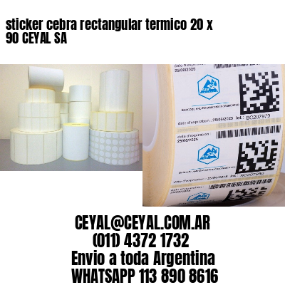sticker cebra rectangular termico 20 x 90 CEYAL SA