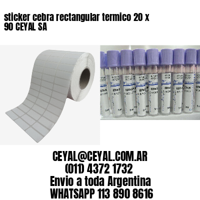 sticker cebra rectangular termico 20 x 90 CEYAL SA