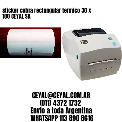sticker cebra rectangular termico 30 x 100 CEYAL SA