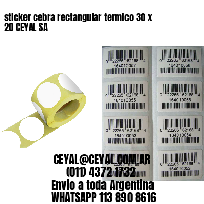 sticker cebra rectangular termico 30 x 20 CEYAL SA