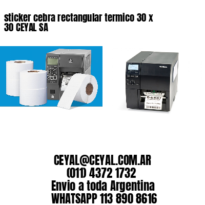 sticker cebra rectangular termico 30 x 30 CEYAL SA