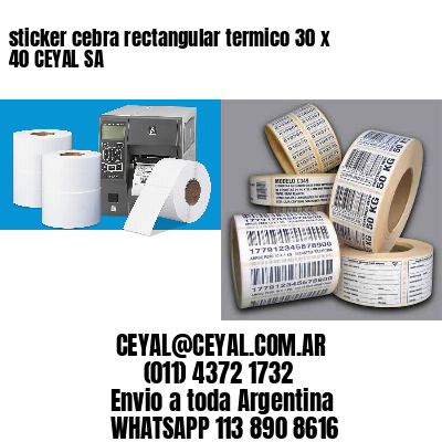 sticker cebra rectangular termico 30 x 40 CEYAL SA