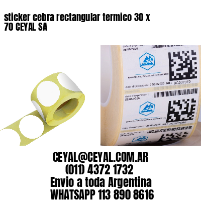 sticker cebra rectangular termico 30 x 70 CEYAL SA