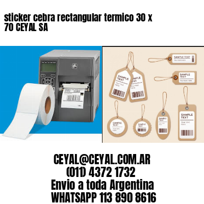 sticker cebra rectangular termico 30 x 70 CEYAL SA