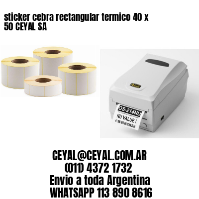 sticker cebra rectangular termico 40 x 50 CEYAL SA
