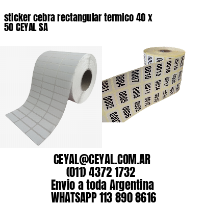 sticker cebra rectangular termico 40 x 50 CEYAL SA