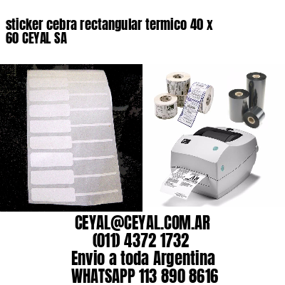 sticker cebra rectangular termico 40 x 60 CEYAL SA