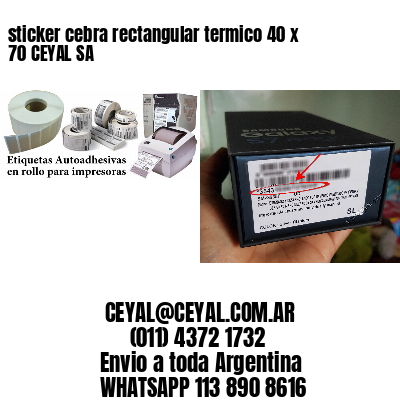 sticker cebra rectangular termico 40 x 70 CEYAL SA