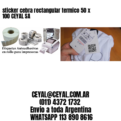 sticker cebra rectangular termico 50 x 100 CEYAL SA