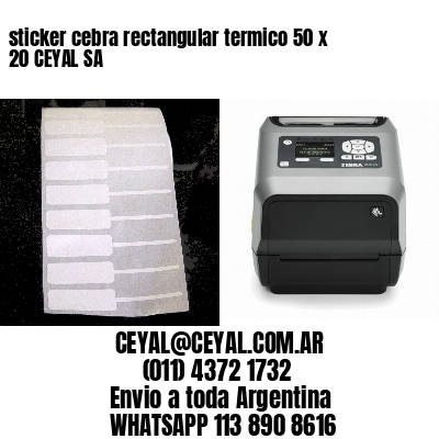 sticker cebra rectangular termico 50 x 20 CEYAL SA