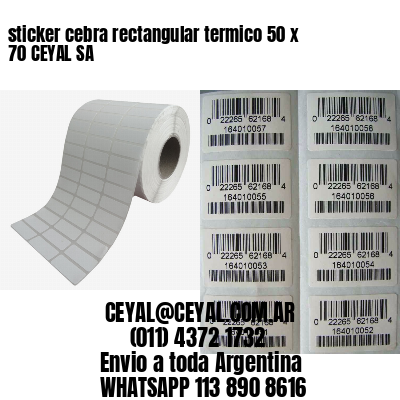 sticker cebra rectangular termico 50 x 70 CEYAL SA