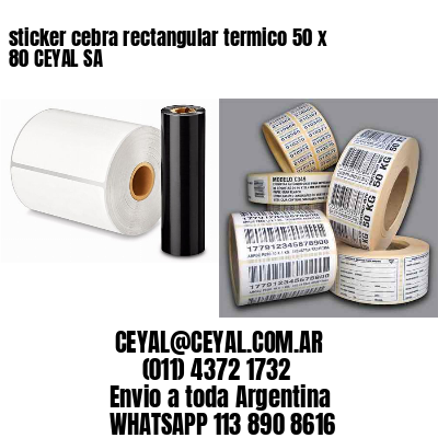 sticker cebra rectangular termico 50 x 80 CEYAL SA