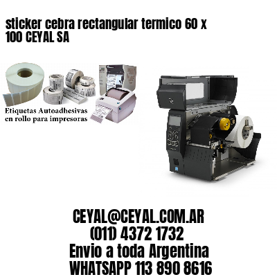 sticker cebra rectangular termico 60 x 100 CEYAL SA