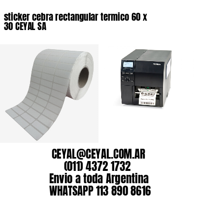 sticker cebra rectangular termico 60 x 30 CEYAL SA