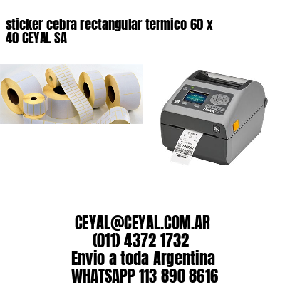 sticker cebra rectangular termico 60 x 40 CEYAL SA