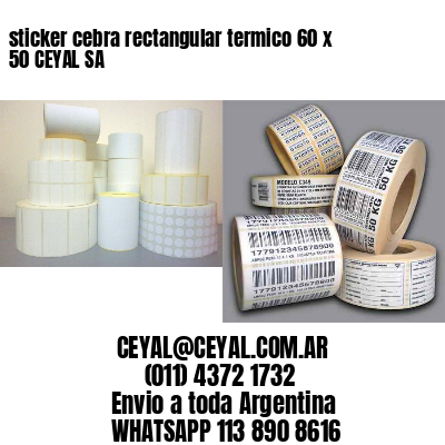 sticker cebra rectangular termico 60 x 50 CEYAL SA