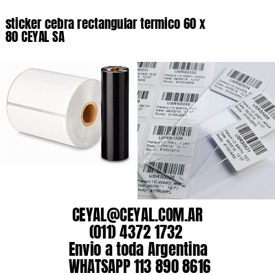 sticker cebra rectangular termico 60 x 80 CEYAL SA