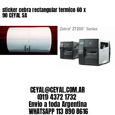 sticker cebra rectangular termico 60 x 90 CEYAL SA