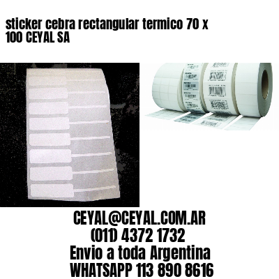 sticker cebra rectangular termico 70 x 100 CEYAL SA