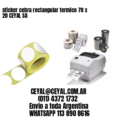 sticker cebra rectangular termico 70 x 20 CEYAL SA