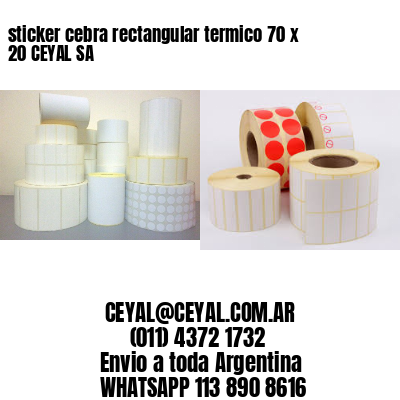 sticker cebra rectangular termico 70 x 20 CEYAL SA