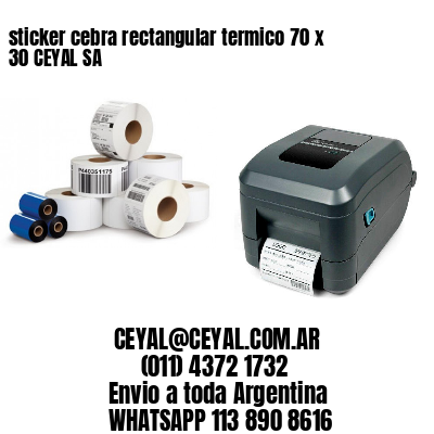 sticker cebra rectangular termico 70 x 30 CEYAL SA