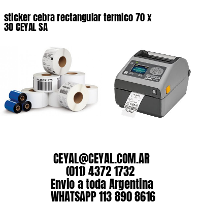 sticker cebra rectangular termico 70 x 30 CEYAL SA