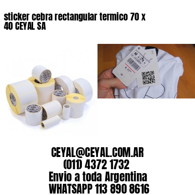 sticker cebra rectangular termico 70 x 40 CEYAL SA