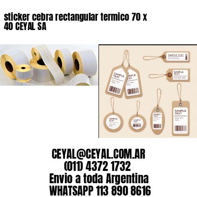 sticker cebra rectangular termico 70 x 40 CEYAL SA