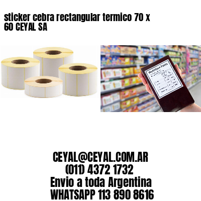 sticker cebra rectangular termico 70 x 60 CEYAL SA