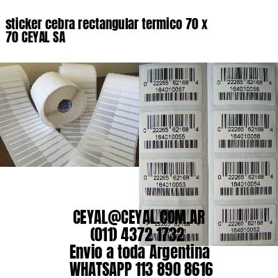 sticker cebra rectangular termico 70 x 70 CEYAL SA