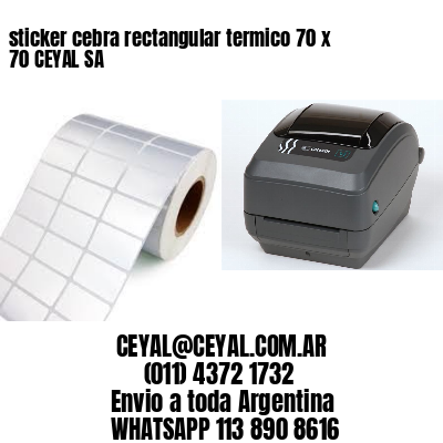 sticker cebra rectangular termico 70 x 70 CEYAL SA