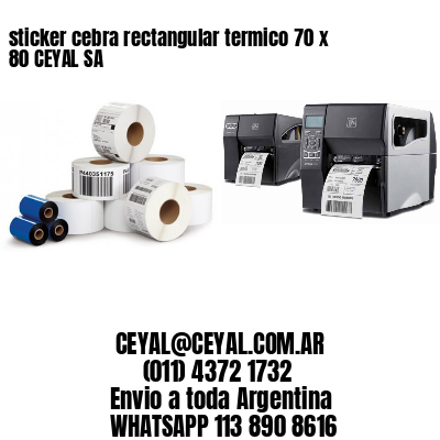 sticker cebra rectangular termico 70 x 80 CEYAL SA