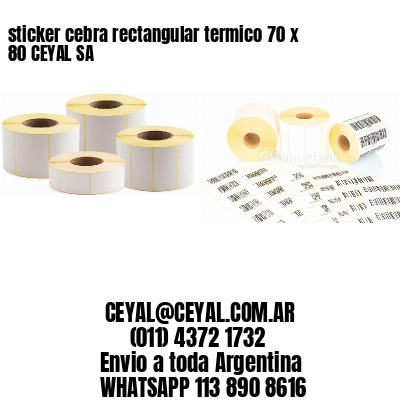 sticker cebra rectangular termico 70 x 80 CEYAL SA