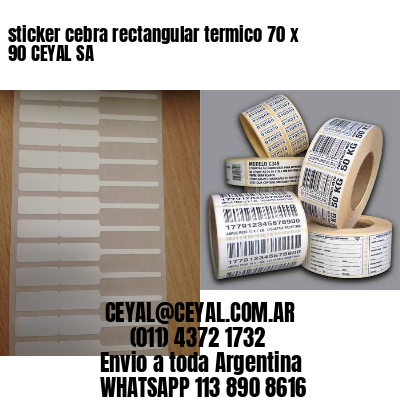 sticker cebra rectangular termico 70 x 90 CEYAL SA